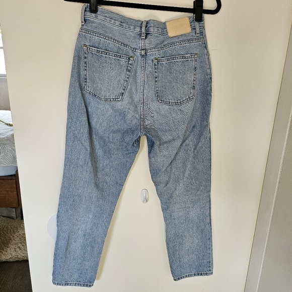 EUC EVERLANE The 90’s Cheeky Cropped Patchwork Jeans Sz 26 - Picture 6 of 13